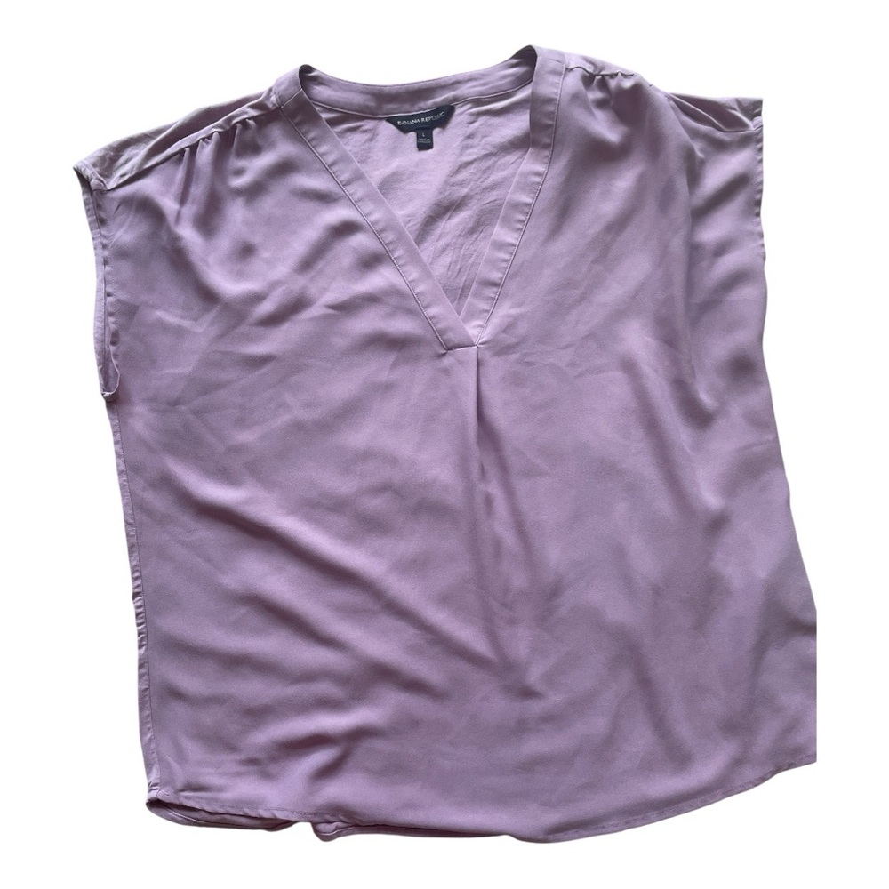 Banana Republic Lilac V-Neck Blouse
